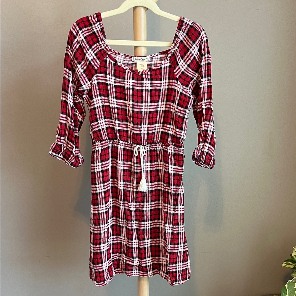 ⭐️⭐️ PICK 5 / $20 Love Cameron Girls Red and White Plaid Dress 10/12
